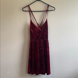 Red velvet dress